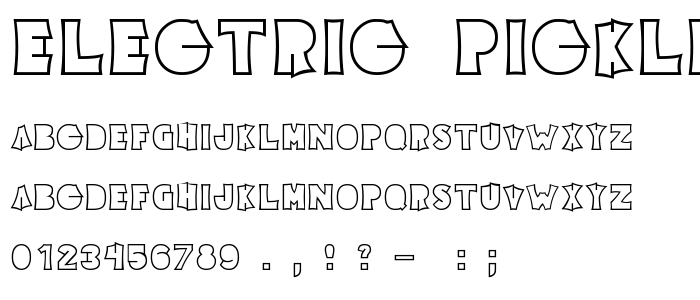 Electric Pickle font